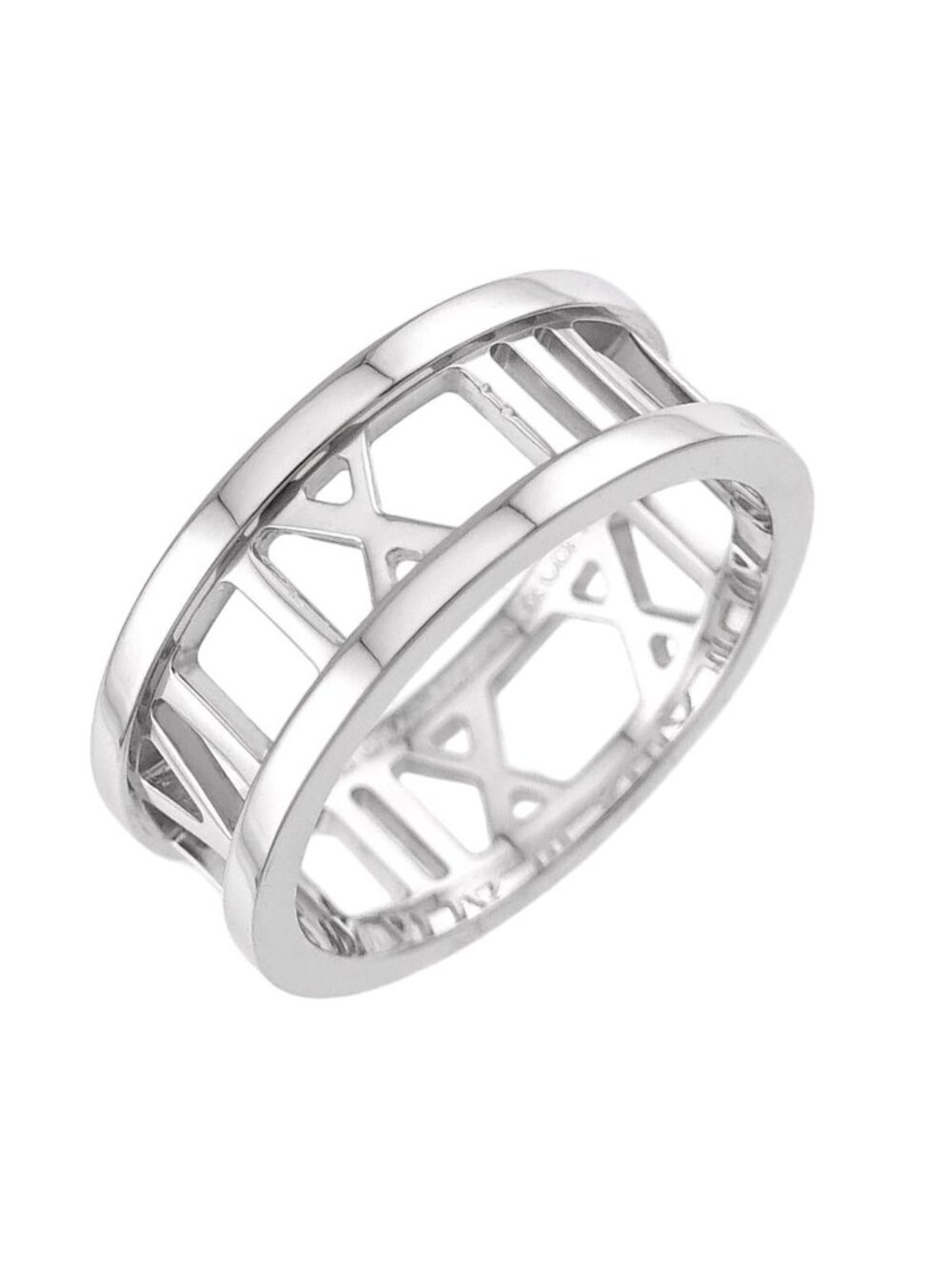Tiffany & Co Atlas Open Heart Ring 18k White Gold 750